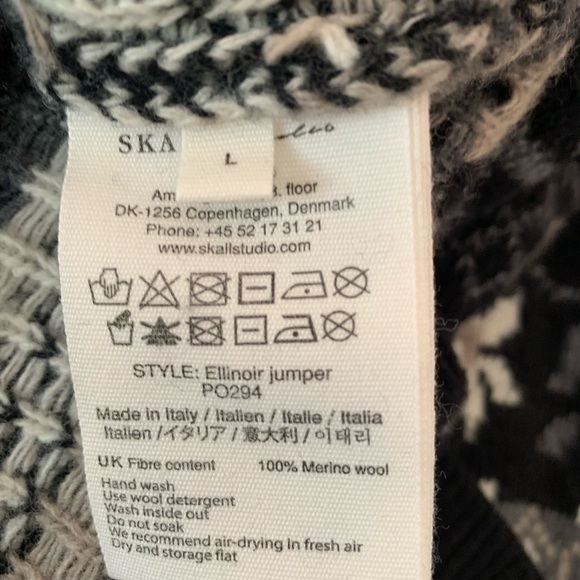 Craft Black, Cream & Gray Fair Isle Crewneck Sweater - Picture 6 of 6